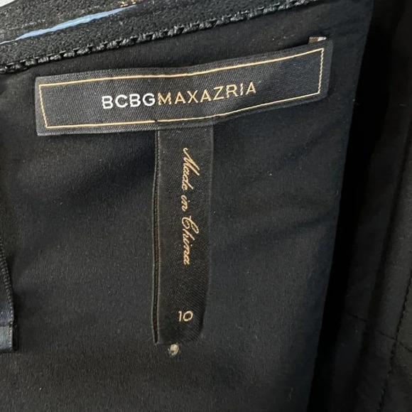 NEW BCBGMaxAzria Black Strapless Sequined Cocktail Dress $328 - Picture 10 of 12